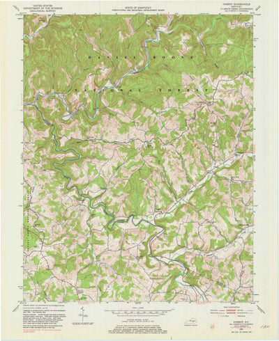 United States Geological Survey Parrot, KY (1953, 24000-Scale) digital map