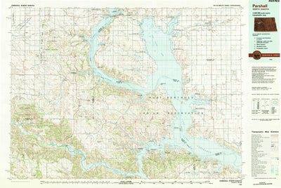 United States Geological Survey Parshall, ND (1982, 100000-Scale) digital map