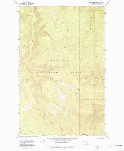 United States Geological Survey Parsnip Mountain, MT (1963, 24000-Scale) digital map
