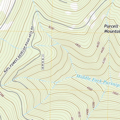United States Geological Survey Parsnip Mountain, MT (2020, 24000-Scale) digital map