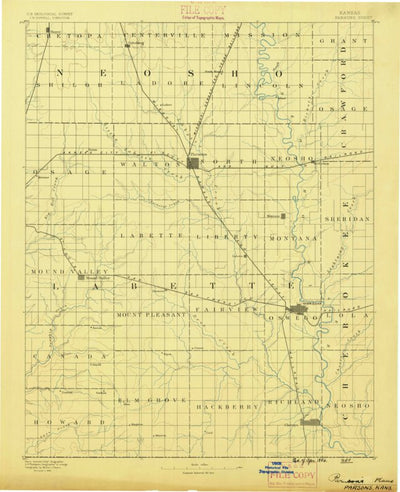 United States Geological Survey Parsons, KS (1886, 125000-Scale) digital map