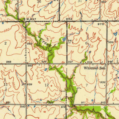 United States Geological Survey Parsons, KS (1945, 62500-Scale) digital map