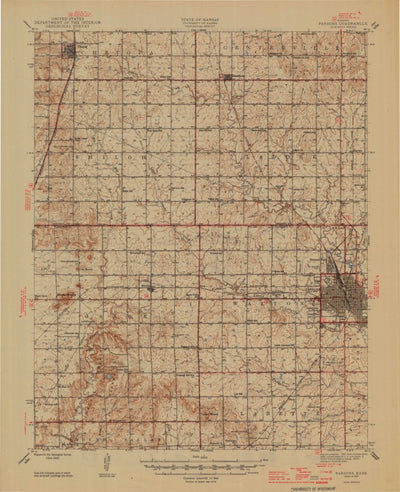 United States Geological Survey Parsons, KS (1947, 62500-Scale) digital map