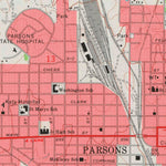 United States Geological Survey Parsons West, KS (1973, 24000-Scale) digital map