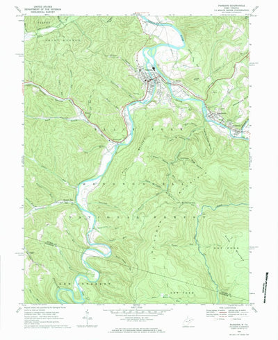 United States Geological Survey Parsons, WV (1968, 24000-Scale) digital map