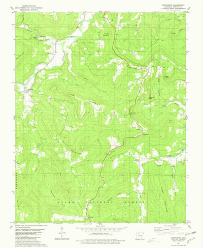 United States Geological Survey Parthenon, AR (1980, 24000-Scale) digital map