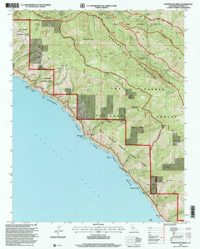United States Geological Survey Partington Ridge, CA (1995, 24000-Scale) digital map