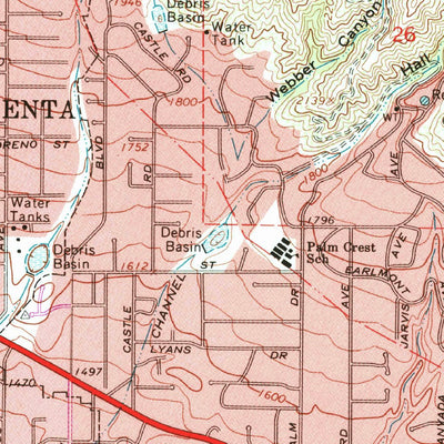 United States Geological Survey Pasadena, CA (1966, 24000-Scale) digital map