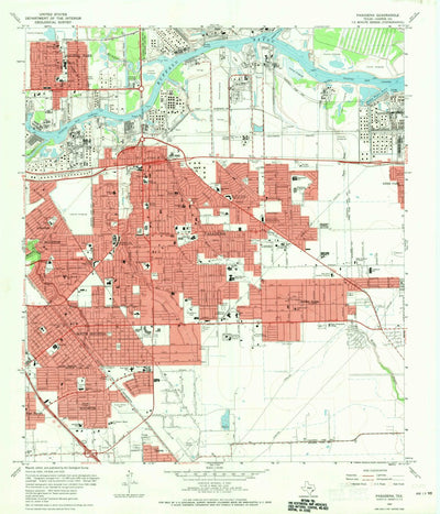 United States Geological Survey Pasadena, TX (1967, 24000-Scale) digital map