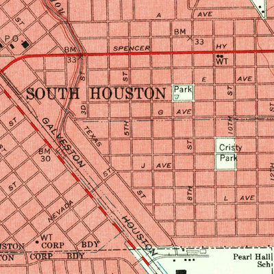 United States Geological Survey Pasadena, TX (1967, 24000-Scale) digital map