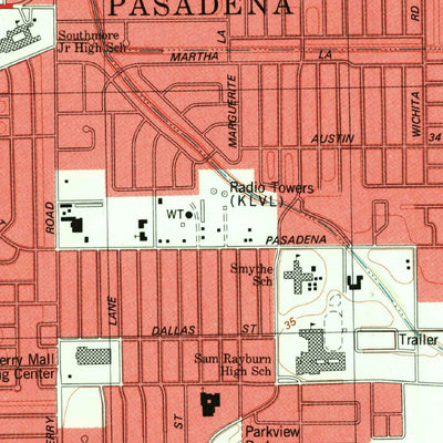 United States Geological Survey Pasadena, TX (1982, 24000-Scale) digital map
