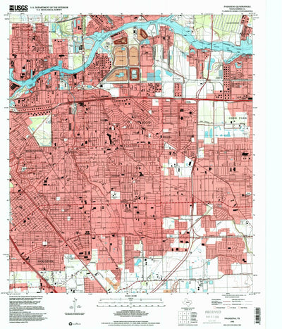 United States Geological Survey Pasadena, TX (1995, 24000-Scale) digital map