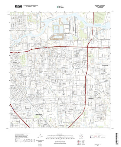 United States Geological Survey Pasadena, TX (2022, 24000-Scale) digital map