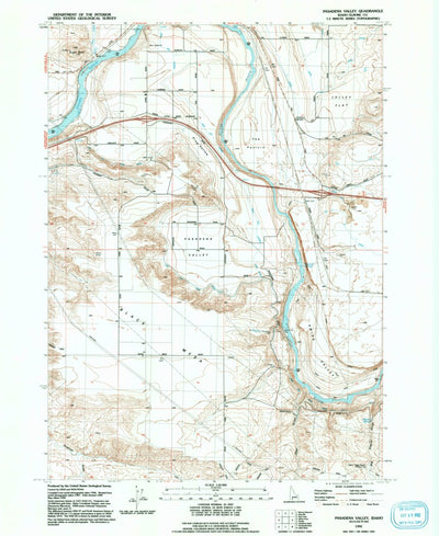 United States Geological Survey Pasadena Valley, ID (1992, 24000-Scale) digital map