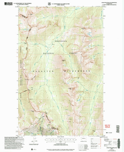 United States Geological Survey Pasayten Peak, WA (2002, 24000-Scale) digital map