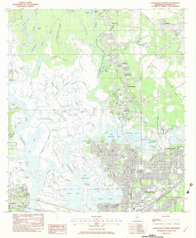 United States Geological Survey Pascagoula North, MS (1982, 24000-Scale) digital map