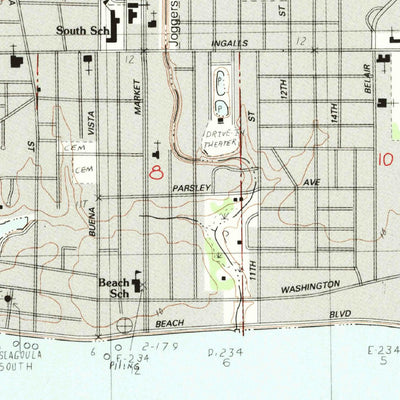 United States Geological Survey Pascagoula South, MS (1982, 24000-Scale) digital map
