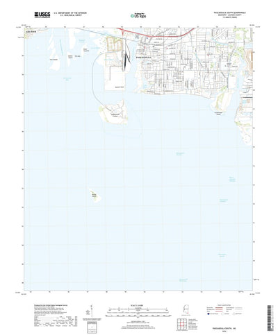 United States Geological Survey Pascagoula South, MS (2020, 24000-Scale) digital map