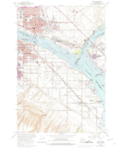 United States Geological Survey Pasco, WA (1964, 24000-Scale) digital map