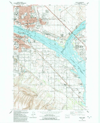 United States Geological Survey Pasco, WA (1992, 24000-Scale) digital map