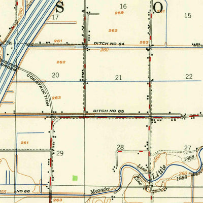 United States Geological Survey Pascola, MO (1955, 62500-Scale) digital map