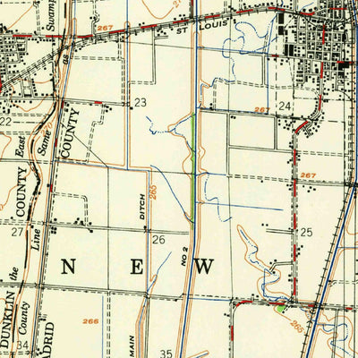 United States Geological Survey Pascola, MO (1955, 62500-Scale) digital map