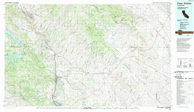 United States Geological Survey Paso Robles, CA (1989, 100000-Scale) digital map