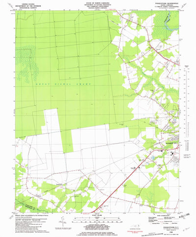 United States Geological Survey Pasquotank, NC (1982, 24000-Scale) digital map