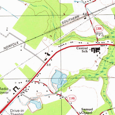United States Geological Survey Pasquotank, NC (1982, 24000-Scale) digital map