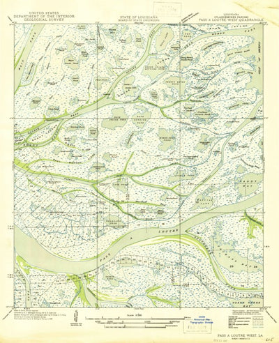United States Geological Survey Pass A Loutre West, LA (1947, 31680-Scale) digital map