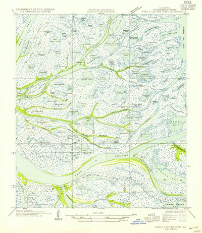 United States Geological Survey Pass A Loutre West, LA (1954, 31680-Scale) digital map