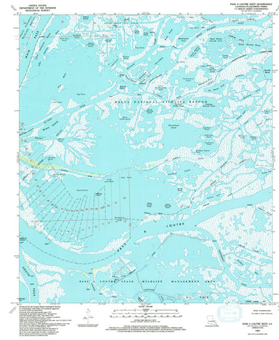 United States Geological Survey Pass A Loutre West, LA (1993, 24000-Scale) digital map