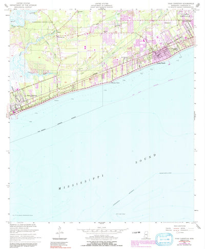 United States Geological Survey Pass Christian, MS (1955, 24000-Scale) digital map