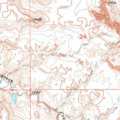 United States Geological Survey Pass Creek NW, SD (1951, 24000-Scale) digital map