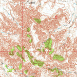 United States Geological Survey Pass Creek NW, SD (1951, 24000-Scale) digital map