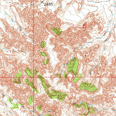 United States Geological Survey Pass Creek NW, SD (1951, 24000-Scale) digital map