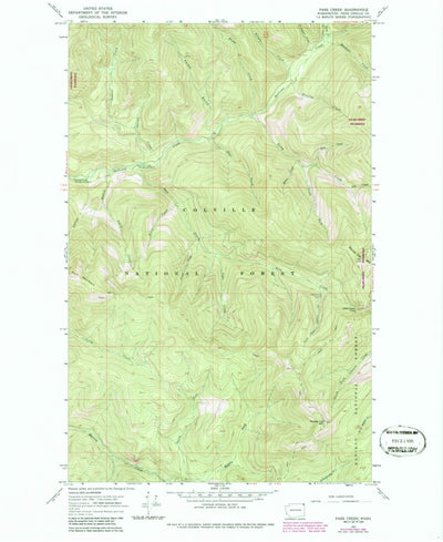 United States Geological Survey Pass Creek, WA (1967, 24000-Scale) digital map