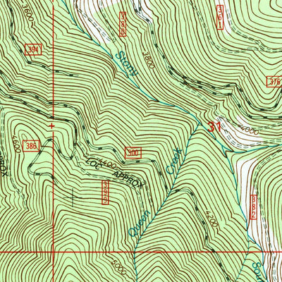 United States Geological Survey Pass Creek, WA (1996, 24000-Scale) digital map