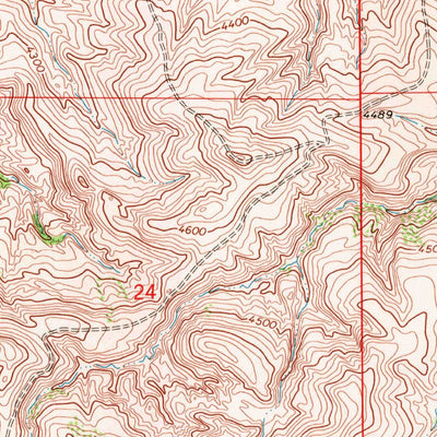 United States Geological Survey Pass Creek West, MT-WY (1967, 24000-Scale) digital map