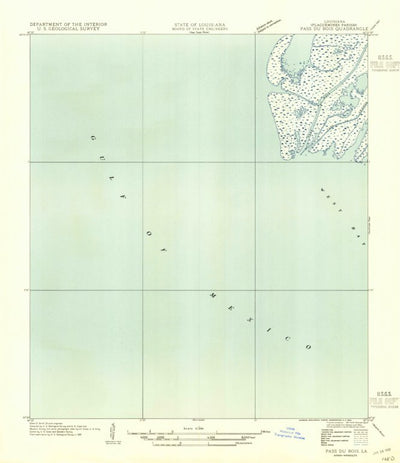 United States Geological Survey Pass Du Bois, LA (1954, 31680-Scale) digital map