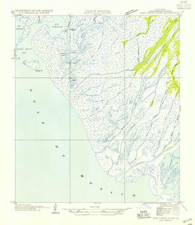 United States Geological Survey Pass Tante Phine, LA (1954, 31680-Scale) digital map