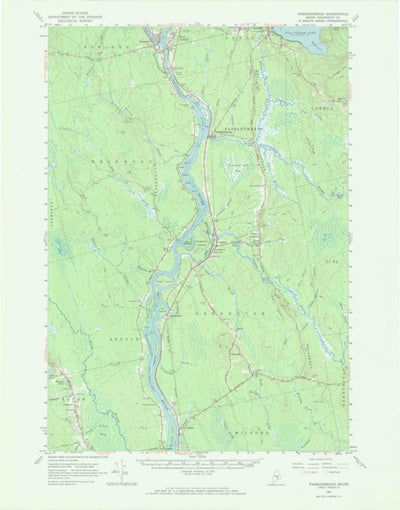 United States Geological Survey Passadumkeag, ME (1960, 62500-Scale) digital map