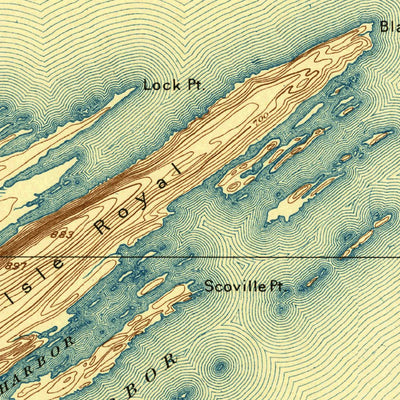 United States Geological Survey Passage Island, MI (1895, 62500-Scale) digital map