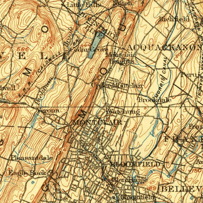 United States Geological Survey Passaic, NJ-NY (1905, 125000-Scale) digital map