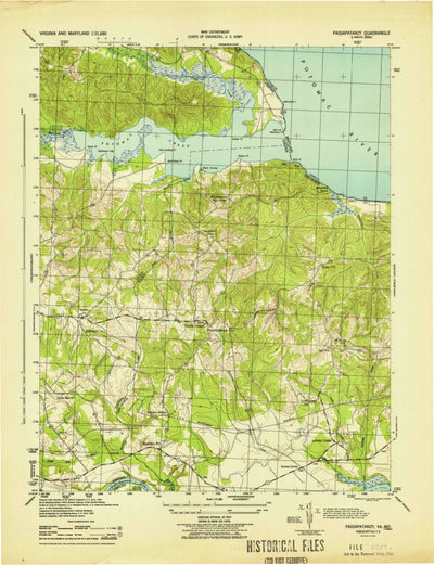 United States Geological Survey Passapatanzy, VA-MD (1944, 31680-Scale) digital map