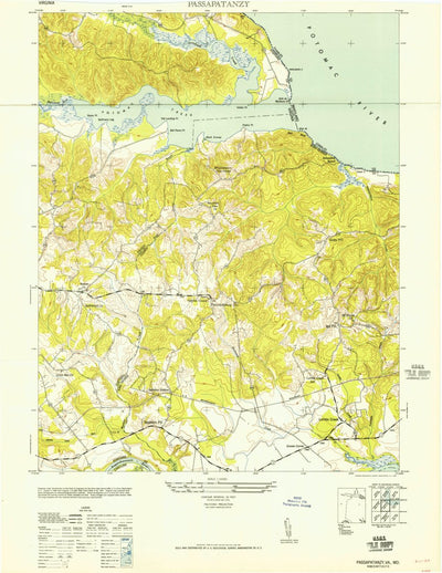 United States Geological Survey Passapatanzy, VA-MD (1952, 24000-Scale) digital map