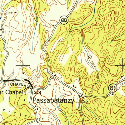United States Geological Survey Passapatanzy, VA-MD (1952, 24000-Scale) digital map