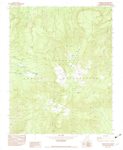 United States Geological Survey Pastora Peak, AZ (1982, 24000-Scale) digital map