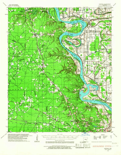 United States Geological Survey Pastoria, AR (1932, 62500-Scale) digital map