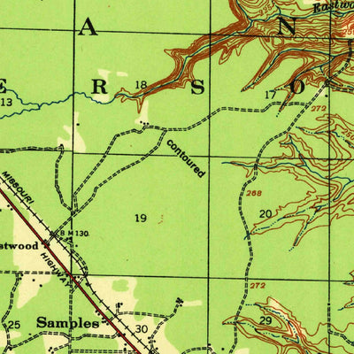 United States Geological Survey Pastoria, AR (1935, 62500-Scale) digital map